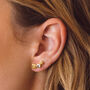 Lakshmi Blue Topaz Stud Earrings Silver Or Gold Plated, thumbnail 3 of 11