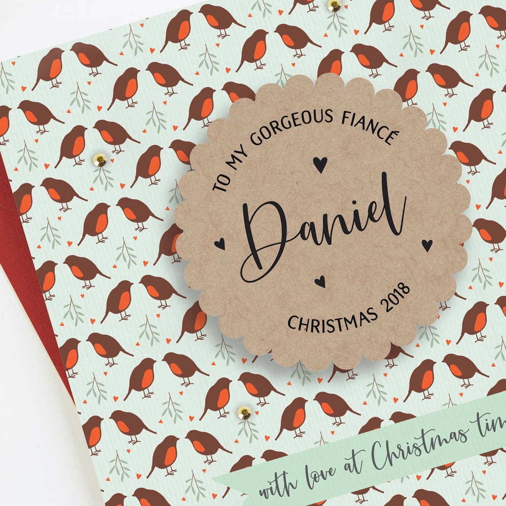 Fiancé Christmas Card Personalised By norma&amp;dorothy | notonthehighstreet.com
