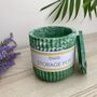 Emerald Green Ridged Storage Pot With Lid, thumbnail 1 of 6