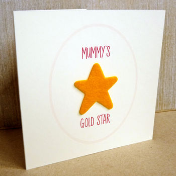 'Mummy's Gold Star' Award Keepsake Birthday Card, 4 of 6