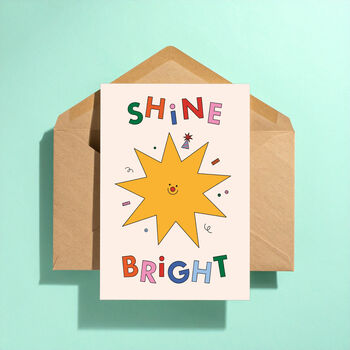 Shine Bright Celebration Greeting Card, 3 of 3