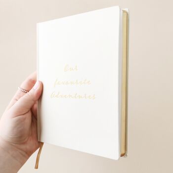 Personalised Square Linen Notebook, 4 of 9