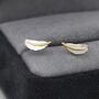 Sterling Silver Dainty Feather Stud Earrings, thumbnail 6 of 11