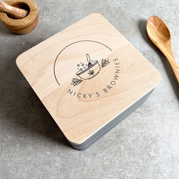 Personalised Cake Tin With Wooden Lid, 3 of 8