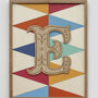Roll Up! Personalised Framed Wooden Initial Artwork, thumbnail 3 of 3