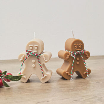 Gingerbread Scented Christmas Candle Gingerbread Man, 7 of 10