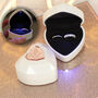 Illuminated White Heart Double Wedding Ring Box, thumbnail 1 of 9