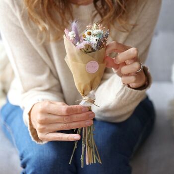 Pastel Dried Flower Posy Letterbox Gift, 3 of 6