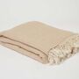 Beige Cotton Muslin Towel, thumbnail 1 of 6