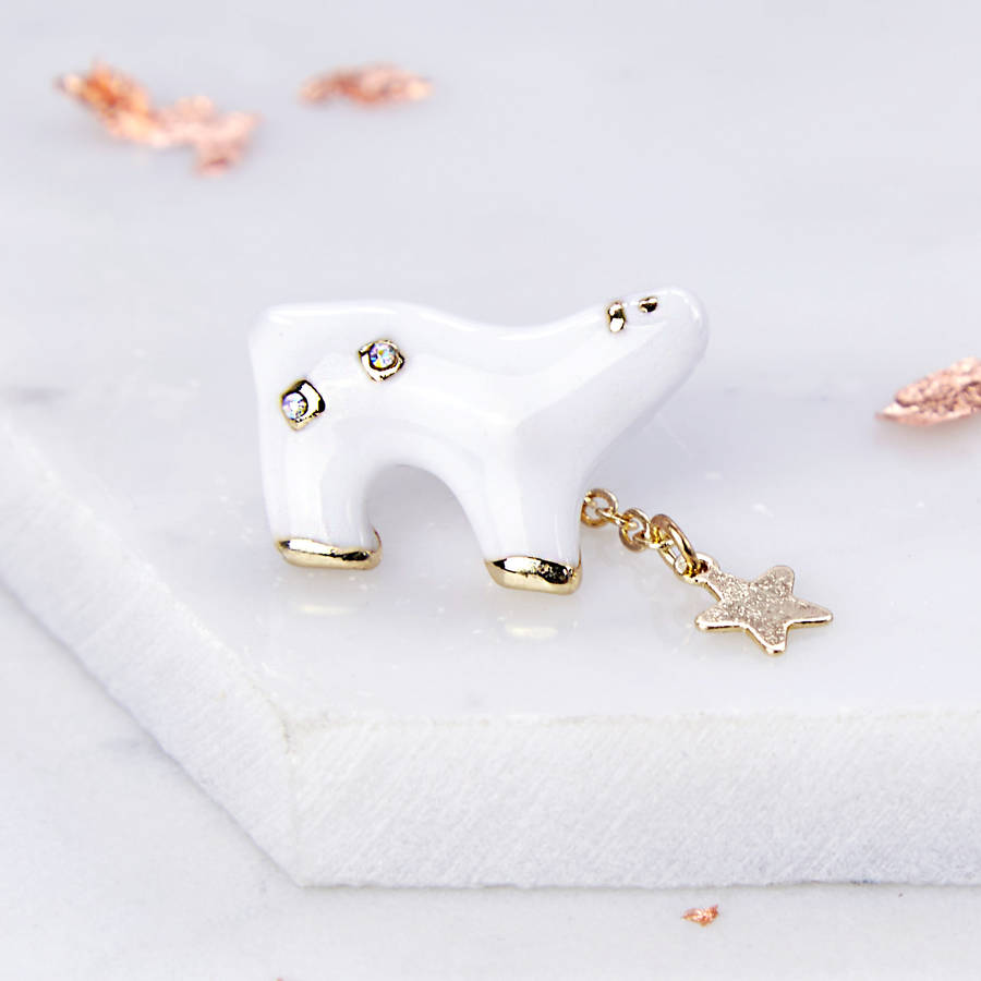 polar bear pin badge by junk jewels | notonthehighstreet.com