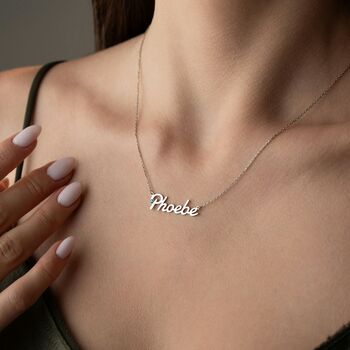 Personalised Birthstone 'Dot' Name Necklace, 5 of 12