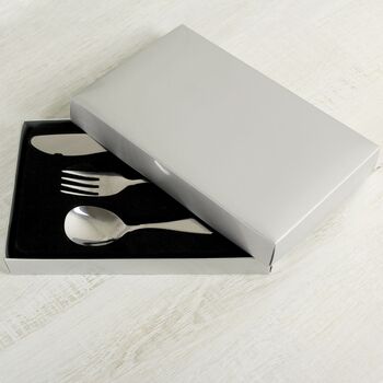 Personalised Three Piece Teddy Cutlery Set, 2 of 3