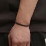 Black Chunky Rope Bracelet Adjustable Chain, thumbnail 3 of 12