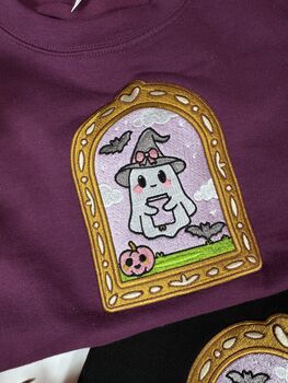 Bookish Ghost Embroidered Sweatshirt, 4 of 5
