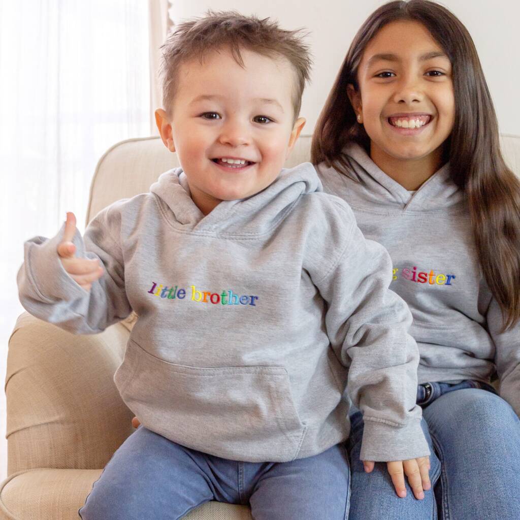 Big & Little Brother Sister Matching T-shirt Set Boys Girls Siblings Gift |  eBay