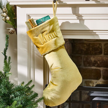 Personalised Luxury Plush Velvet Christmas Stocking, 6 of 9
