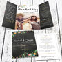 Bespoke Floral Chalkboard Wedding Invitation With Photo, thumbnail 1 of 6