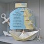 Personalised Nautical Chart Paper Boat Card, thumbnail 4 of 12