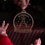 Baby First Christmas Snow Globe Tree Ornament, thumbnail 2 of 2