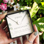 Personalised Botanical Sentiment Silver Tone Necklace, thumbnail 2 of 5