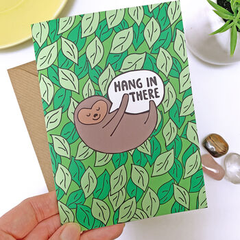 Sloth Thinking Of You Card, 2 of 2