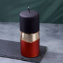 G Decor Midnight Mirror Glass Effect Limited Edition Hand Finished Pillar Candle – Matte Black, Deep Red And Mirror Gold Embellishment, thumbnail 4 of 4