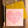 Valentine's Cut Out Heart Card, thumbnail 1 of 2