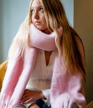 Super Soft Candy Pink Blanket Scarf, 4 of 4