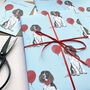 English Springer Spaniel Dog And Balloon Wrapping Paper, thumbnail 2 of 4