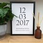 Personalised Wedding Date Print, thumbnail 5 of 6