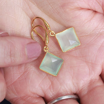 Gemstone Drops In 18ct Gold Vermeil Plated, 2 of 5