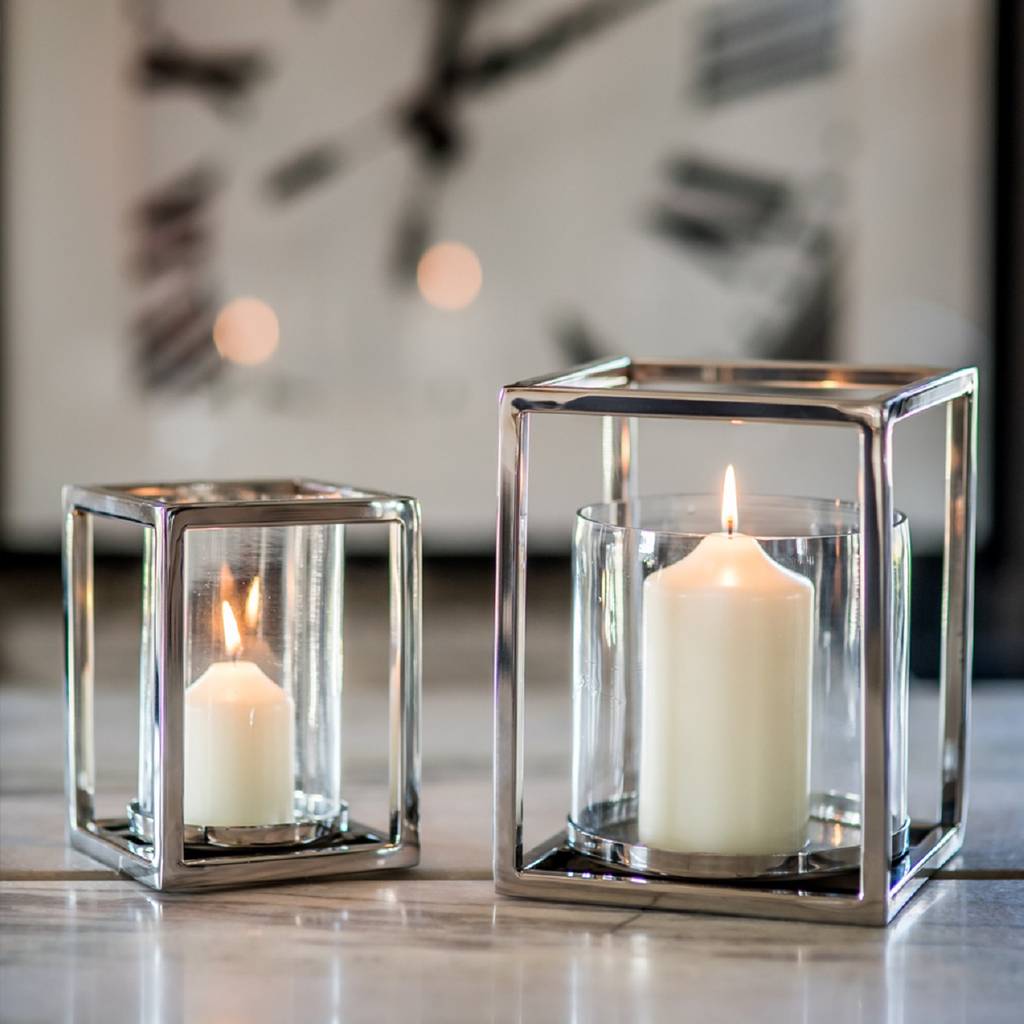 Silver Plated Square Candle Holder By Marquis & Dawe