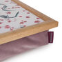 Pink Blush Velvet Lap Tray With Wool Filled Base, thumbnail 5 of 6
