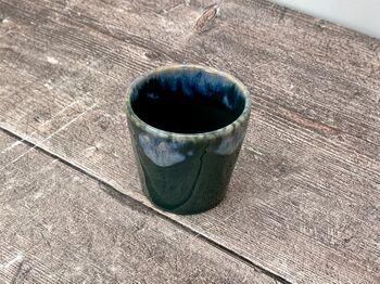 Dark Green Patterned Espresso Cup, 2 of 2