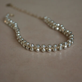 Sierra Bracelet 14k Gold Filled Hematine Silver Beads, 2 of 7