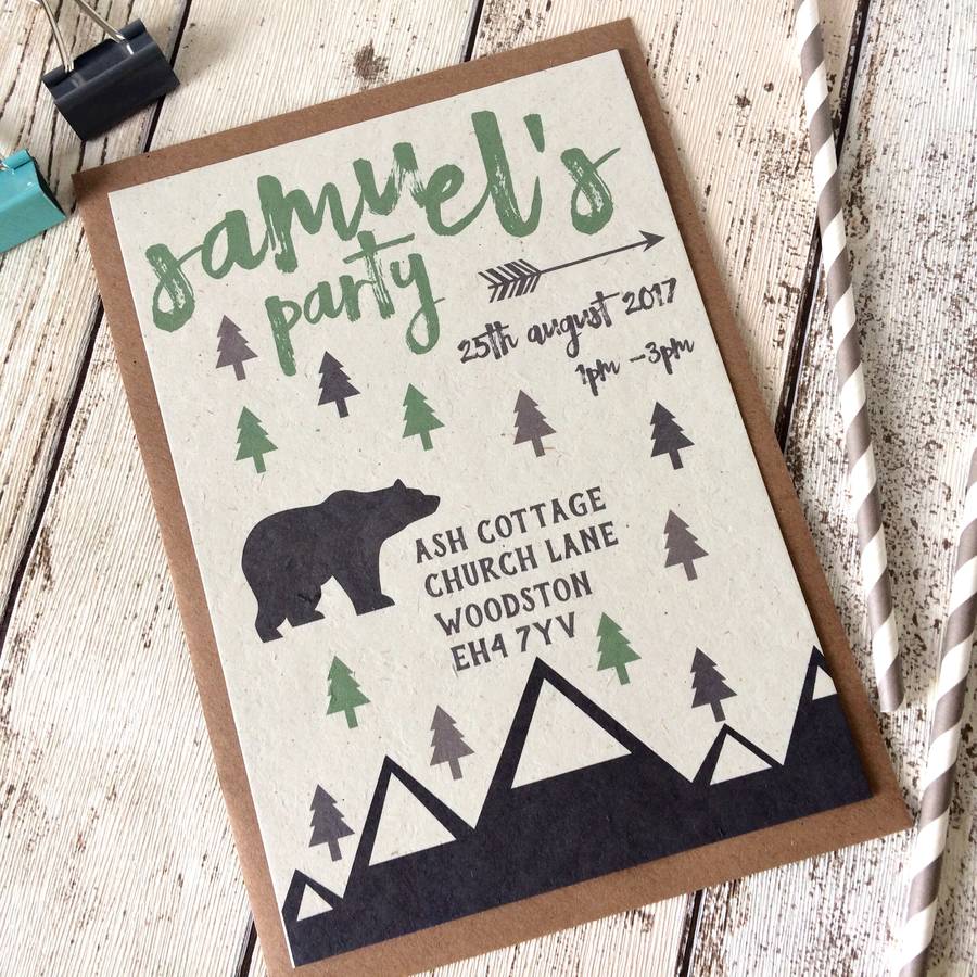 Personalised Children's Party Invitations By Summer Lane Studio