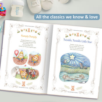 3rd Birthday Gift Book Of Nursery Rhymes Personalised, 6 of 10