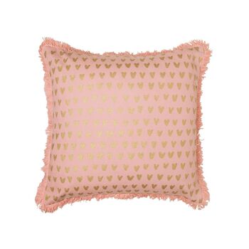 Mirage Heart Print Recycled Cotton Cushion Cover, 3 of 5