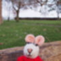 Charlie Mouse Fair Trade Handmade Animal Felt, thumbnail 4 of 6