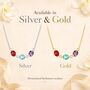 Personalised Create Your Own Oval Family Birthstones Necklace, thumbnail 3 of 8
