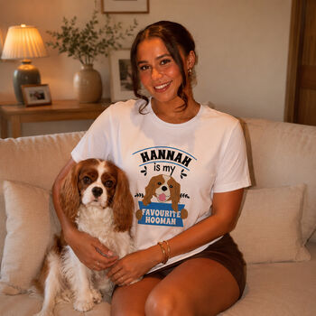 Personalised Dog T Shirt 'Favourite Hooman', 2 of 12