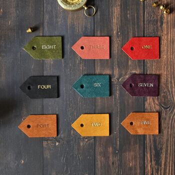 Personalised Initials Leather Carabiner Clasp Keyring, 6 of 7