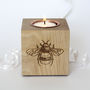 Bee Themed Solid Wood Tea Light Holder, thumbnail 4 of 5