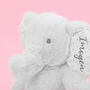 Personalised Light Grey Elephant Soft Toy, thumbnail 4 of 5