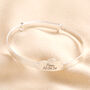 Personalised Sterling Silver Cloud Christening Bangle, thumbnail 2 of 4