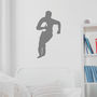 Rugby Player Silhouette Wall Sticker, thumbnail 2 of 6