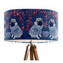 Chinoiserie Pug Lampshade On Blue, thumbnail 4 of 5