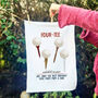 Personalised Four Tee Tea Towel 40th Birthday Gift For Golfers, thumbnail 2 of 3