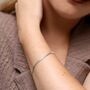 Sterling Silver Greek Box Chain Bracelet, thumbnail 2 of 5