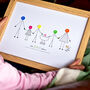 Personalised Family Button Print Unframed, thumbnail 2 of 12